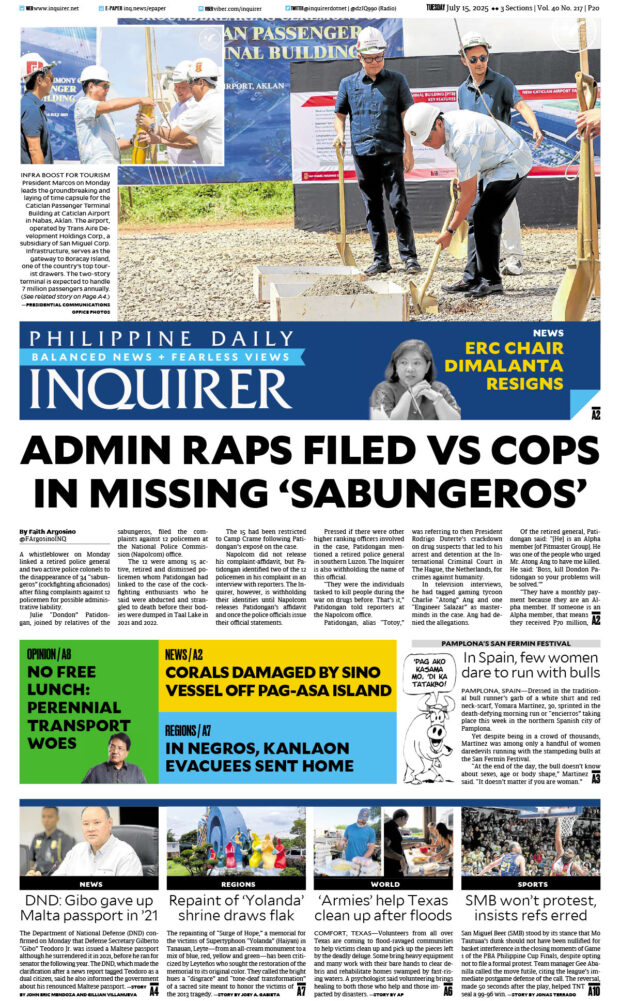 Today’s paper: July 15, 2025