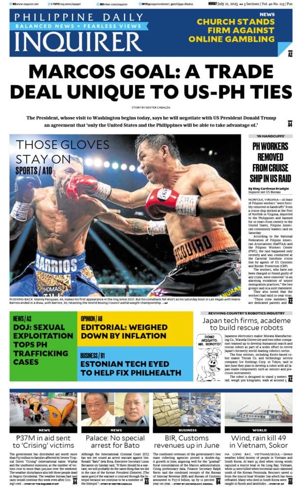 Today’s paper: July 21, 2025