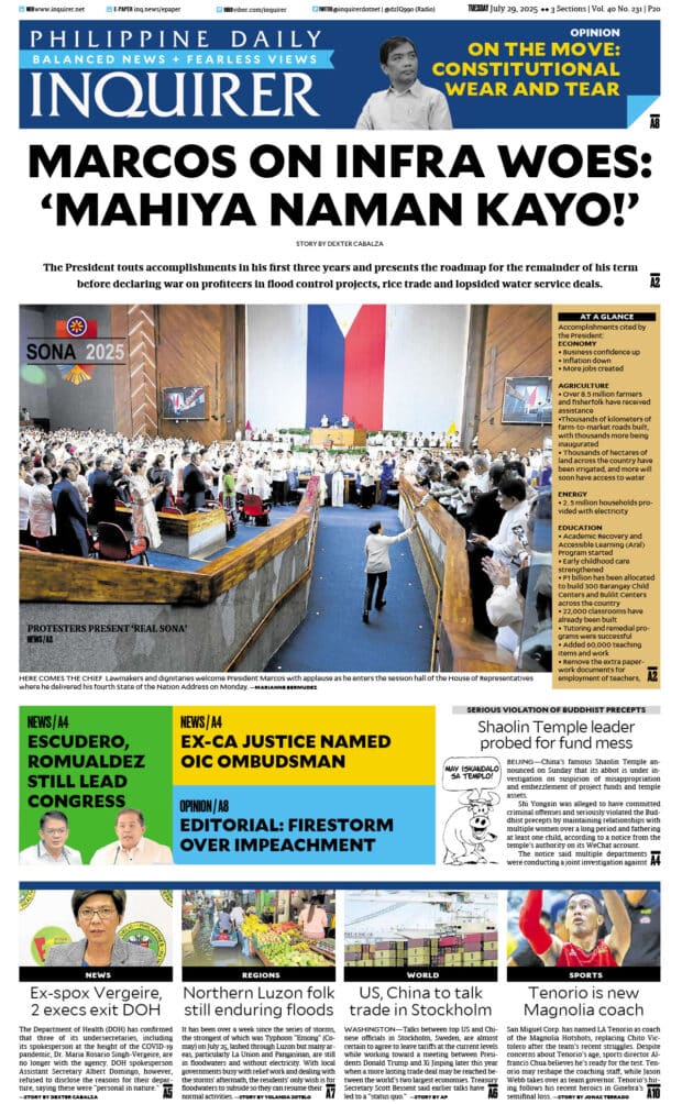 Today’s paper: July 29, 2025