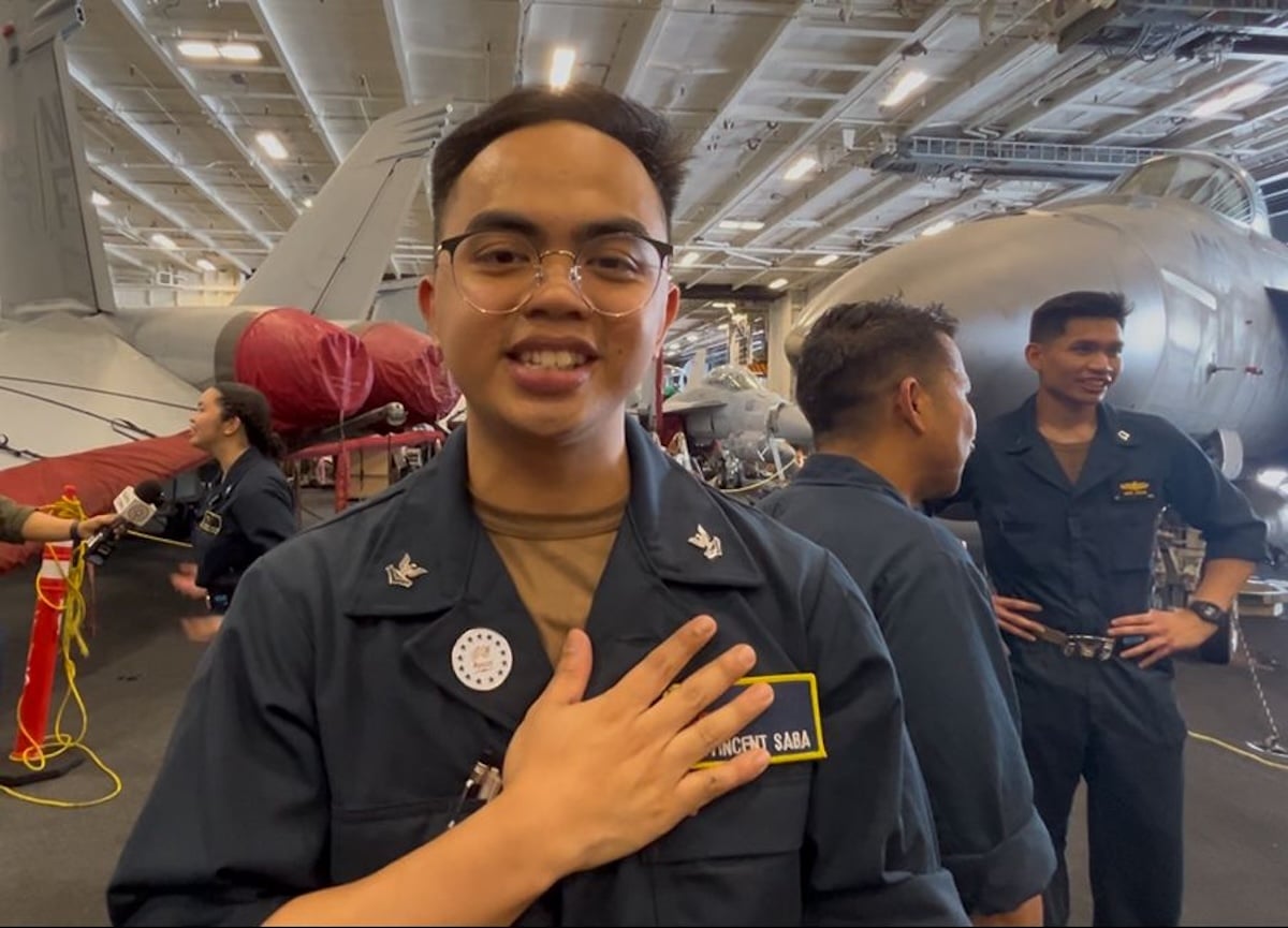 Fil-Am nuclear engineer visits home as aircraft carrier makes port call
