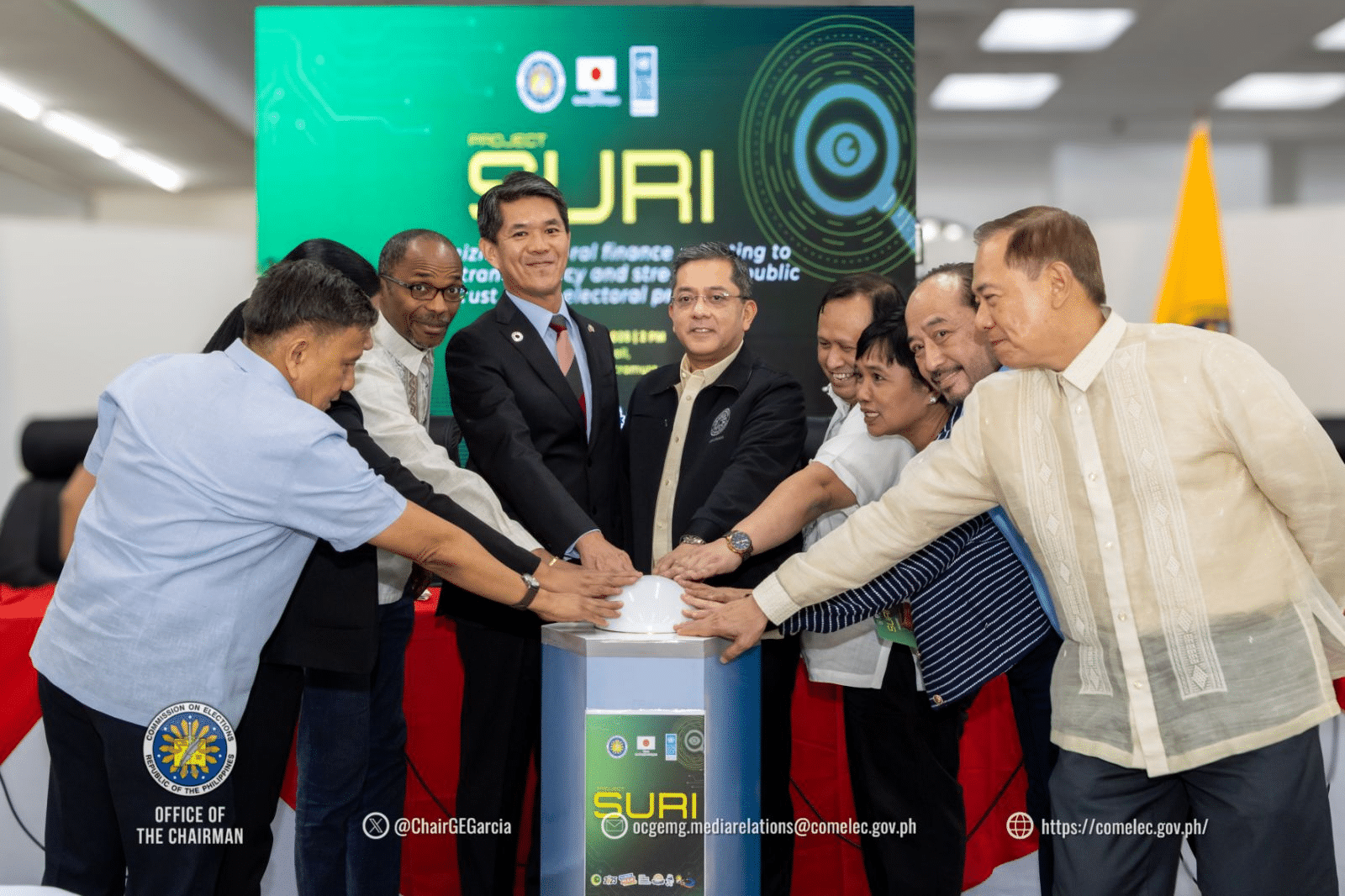 The Commission on Elections launches on Thursday, July 3, 2025 the "Project SURI" or the online submission platform for statements of contribution and expenditure. (Photo from Comelec/Office of Comelec Chairman)