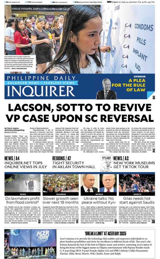 Today’s paper: August 11, 2025