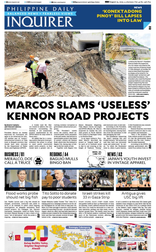 Today’s paper: August 25, 2025