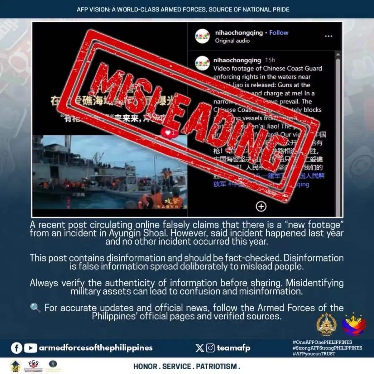 AFP: China out to ‘distort truth’ using old Ayungin videos