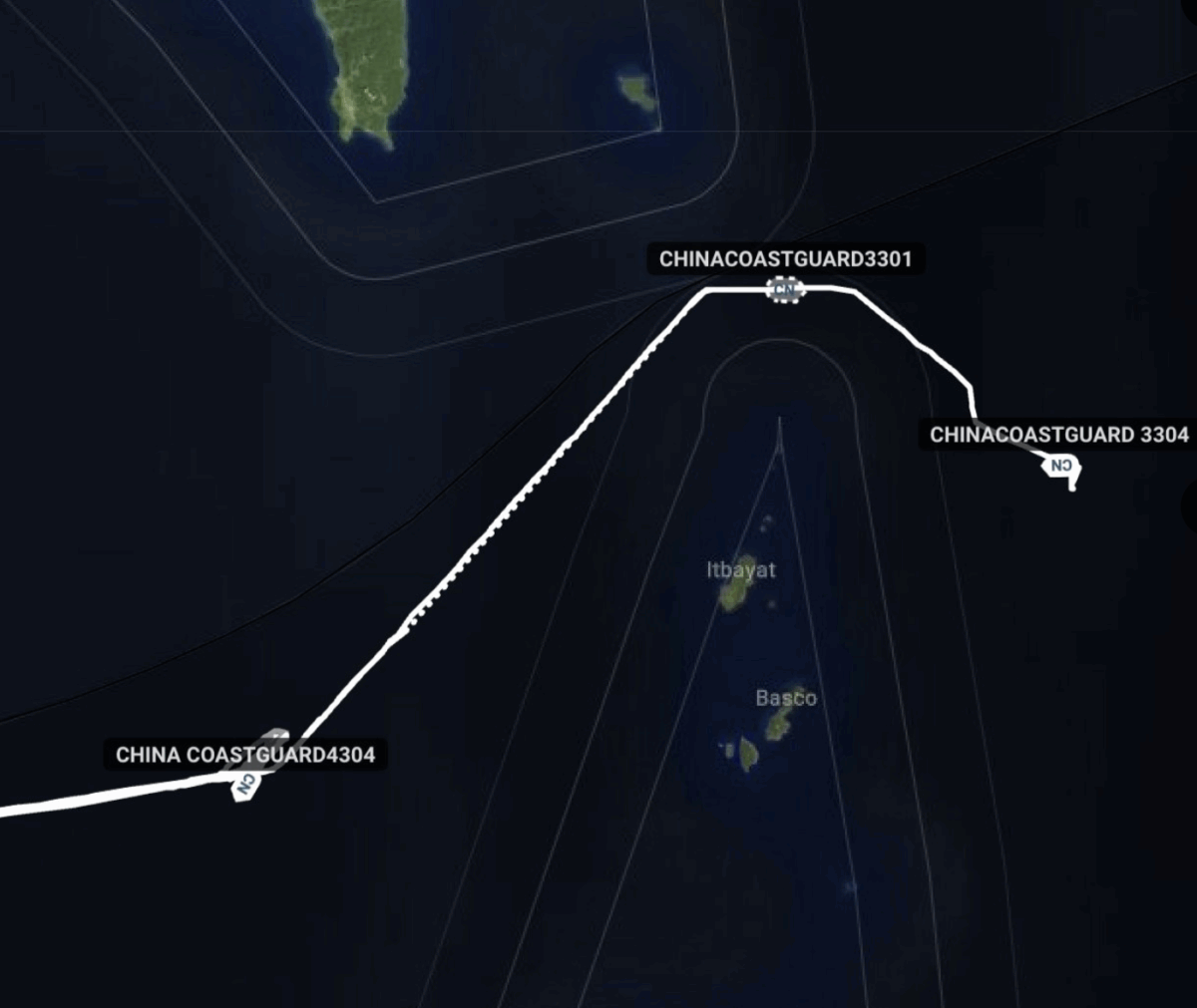 Batanes is now “bracketed” by three China Coast Guard (CCG) ships as they patrolled at the eastern and western side of the island province on Friday.