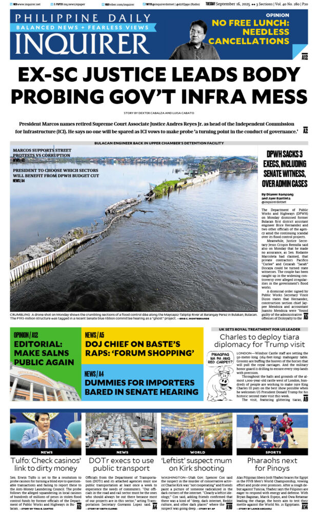 Today’s paper: September 16, 2025