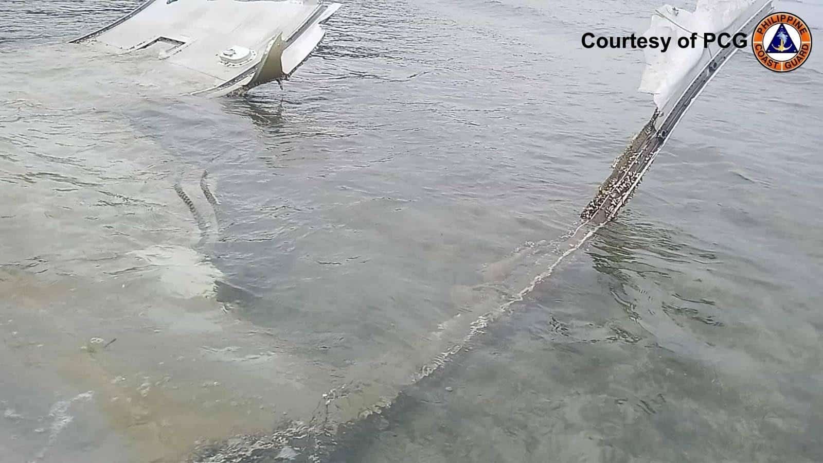 Photos show suspected rocket debris recovered off Brgy. Funda Bisucay Island in Cuyo, Palawan, believed to be from China’s Sept. 16 Long March-2C rocket launch. (Photo courtesy of the Philippine Coast Guard)