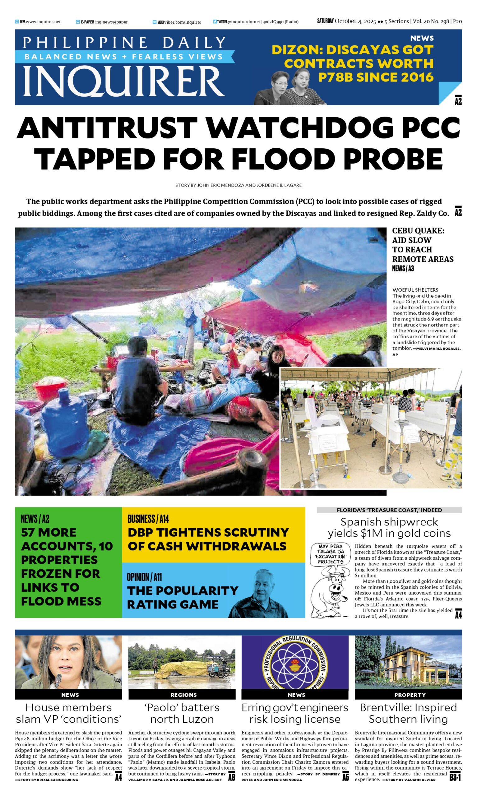 Today’s paper: October 4, 2025