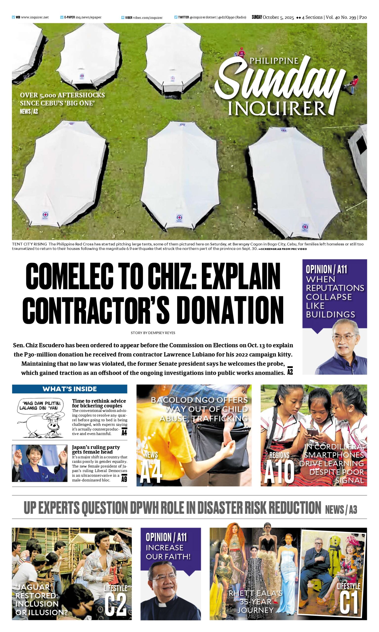 Today’s paper: October 5, 2025