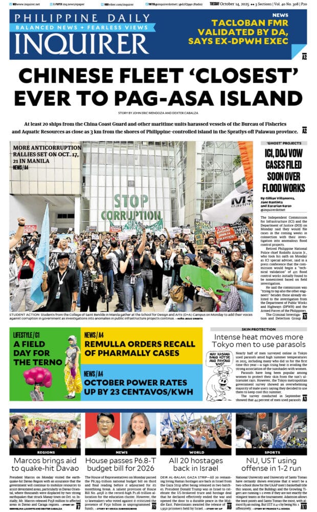 Today’s paper: October 14, 2025