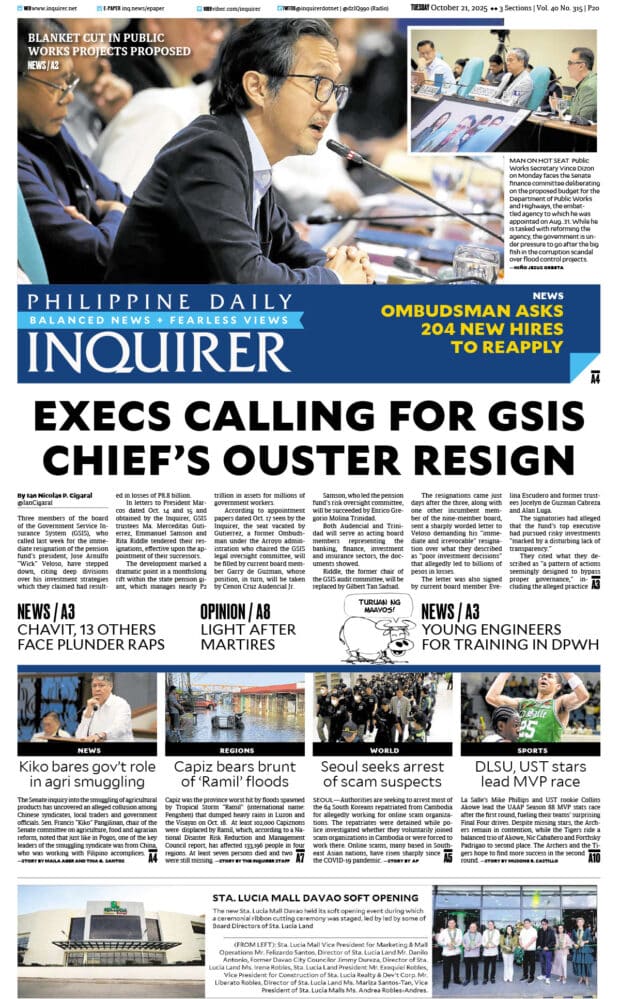 Today’s paper: October 21, 2025