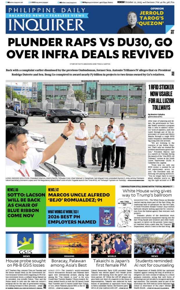Today’s paper: October 22, 2025