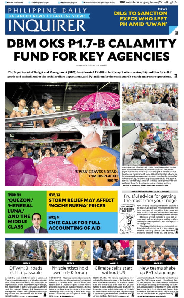 Today’s paper: November 11, 2025