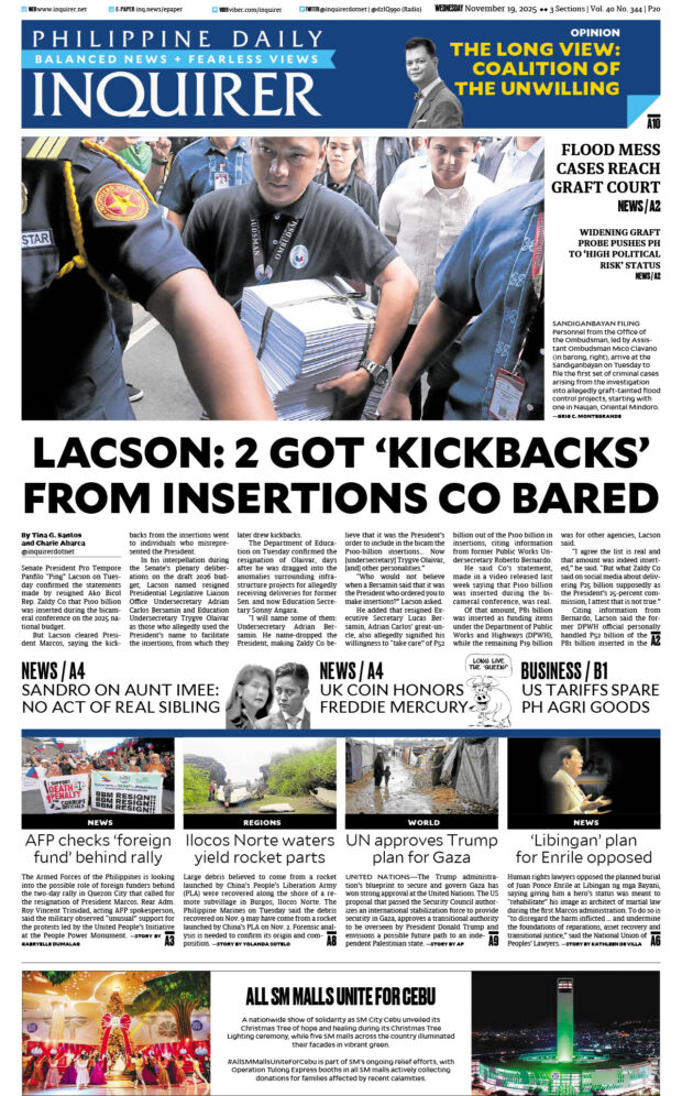 Today’s paper: November 19, 2025