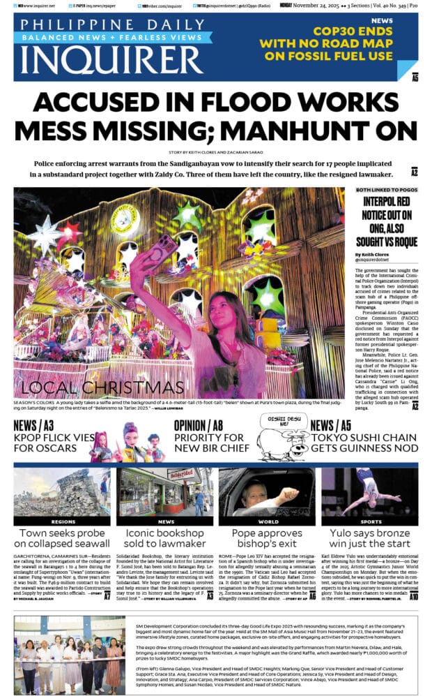 Today’s paper: November 24, 2025
