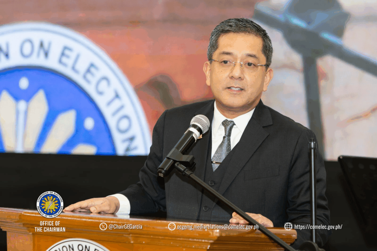Comelec Chairperson George Erwin Garcia speaks at the briefing for the diplomatic corps on the Bangsamoro parliamentary elections on Wednesday, November 5, 2025. (Photo by Comelec/Viber)