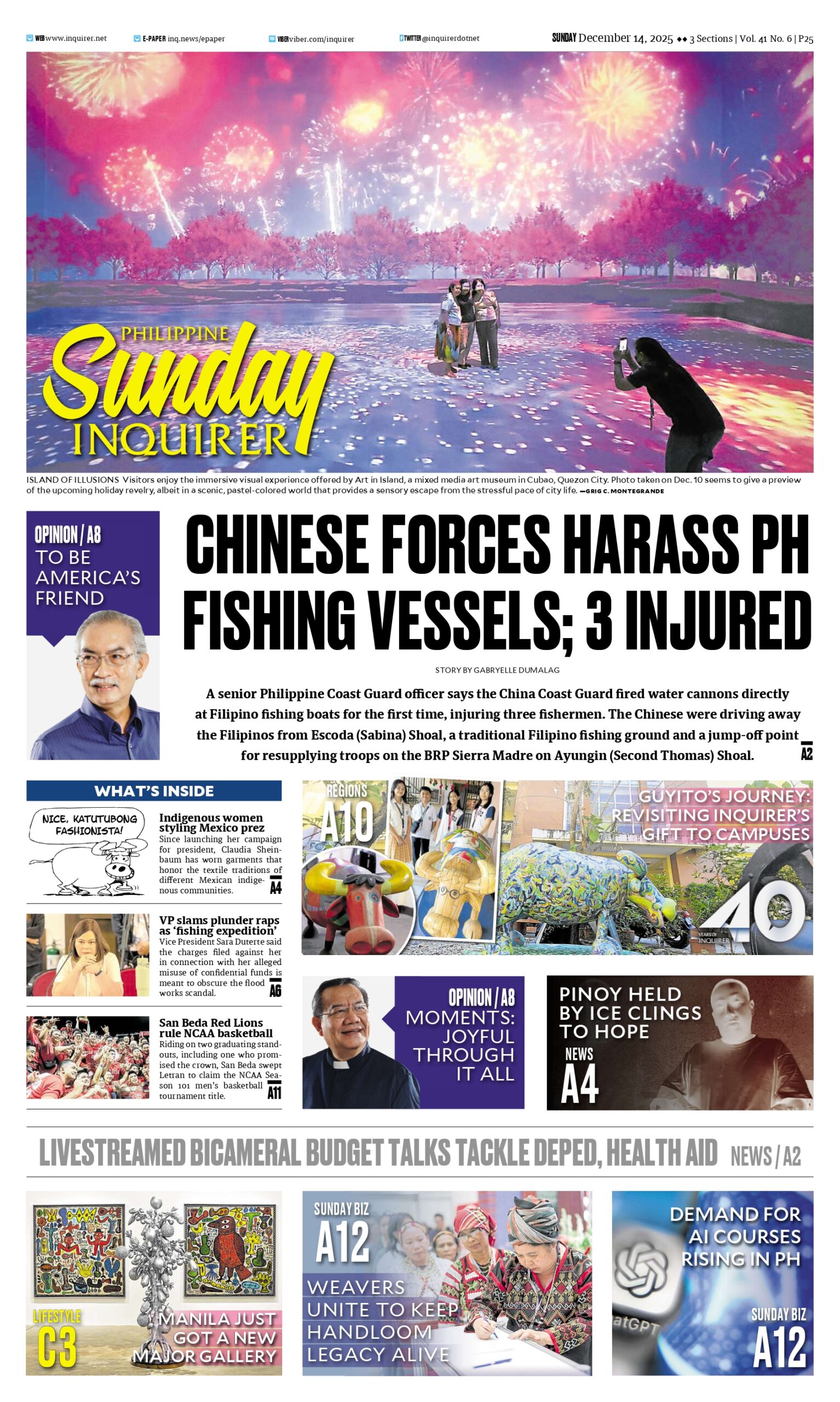 Today’s paper: December 14, 2025