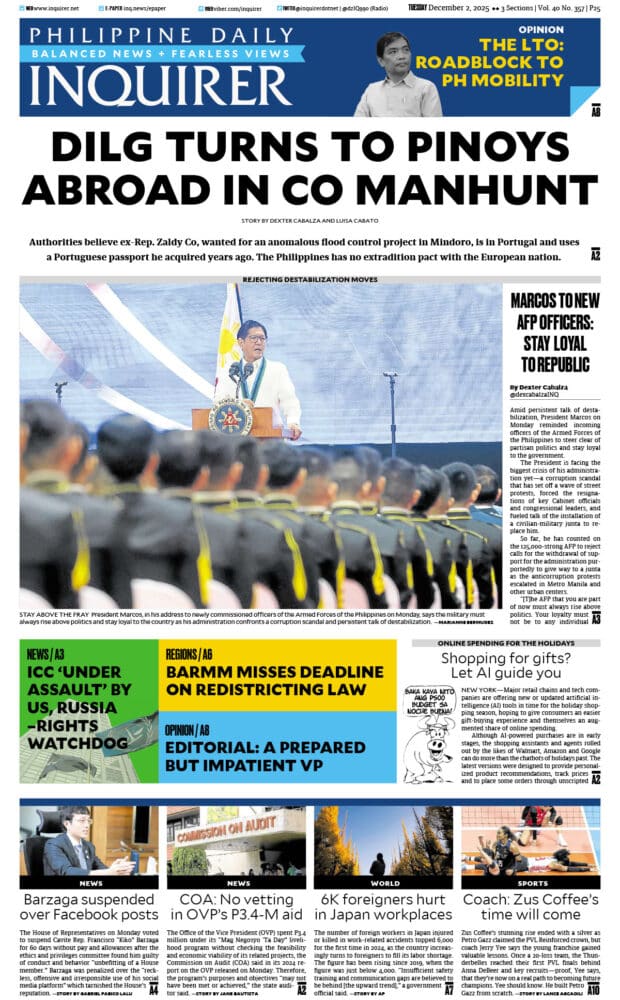 Today’s paper: December 2, 2025