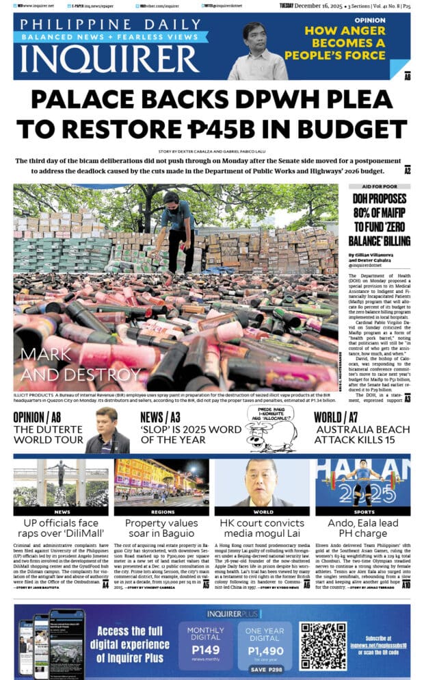 Today’s paper: December 16, 2025