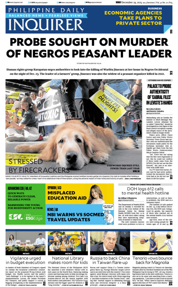 Today’s paper: December 29, 2025