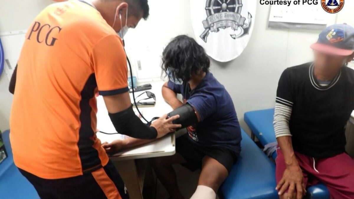 Photo shows the injuries sustained by three fishers after being harassed by Chinese vessels near Escoda Shoal on Friday. (Photo courtesy of PCG)