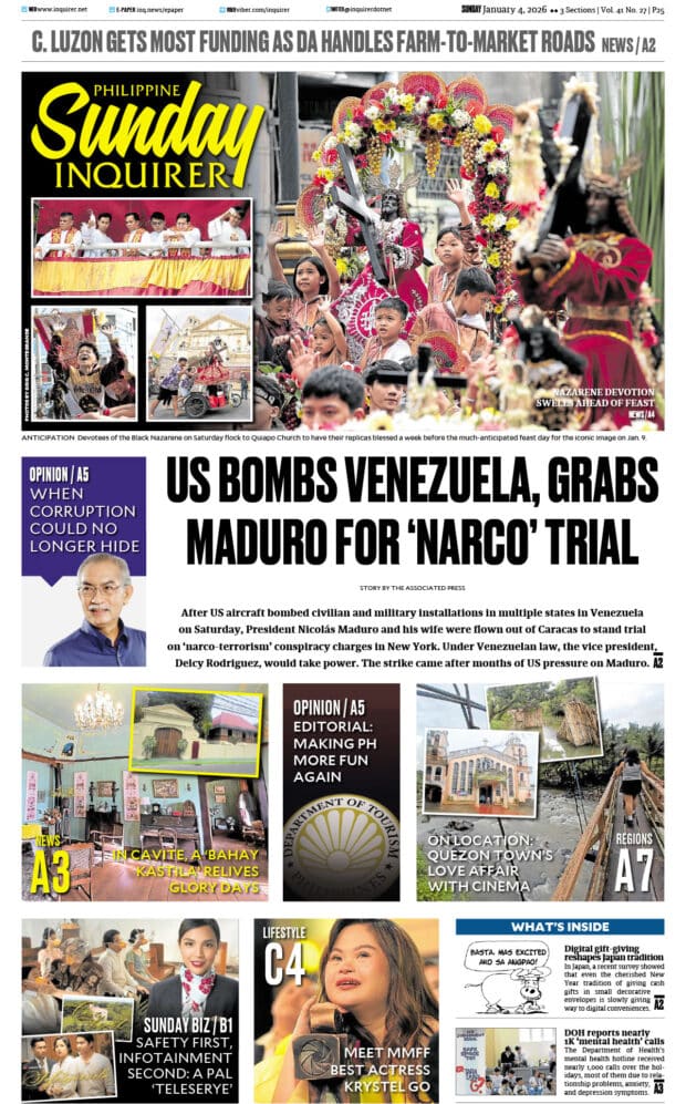 Today’s paper: January 4, 2026