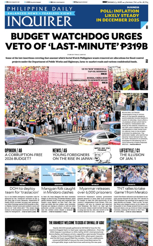 Today’s paper: January 5, 2026