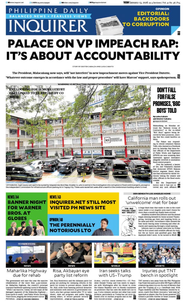 Today’s paper: January 13, 2026
