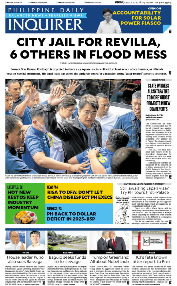 Today’s paper: January 21, 2026