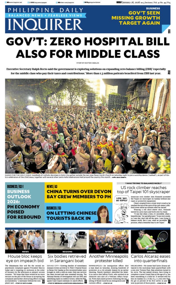 Today’s paper: January 26, 2026