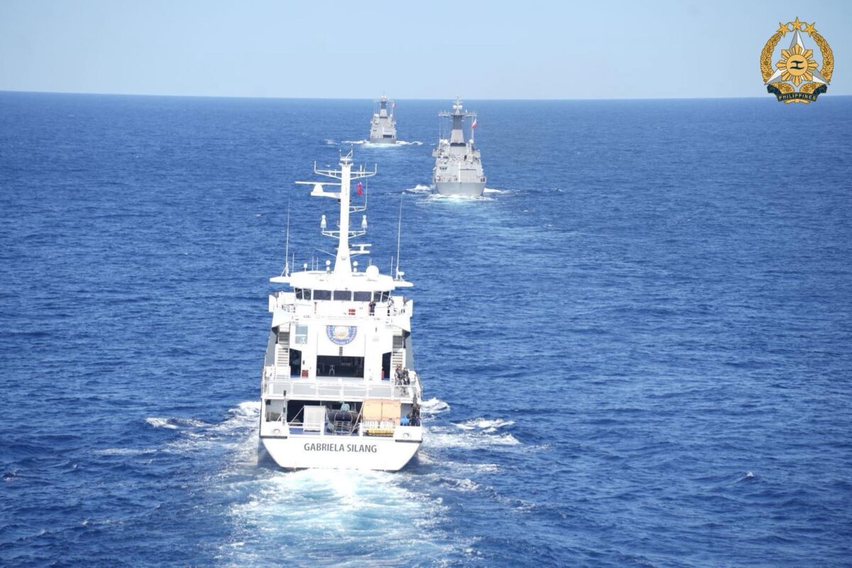 Philippine and United States naval vessels, along with the Philippine Coast Guard’s BRP Gabriela Silang, sail in formation during the Philippines–United States Maritime Cooperative Activity in the West Philippine Sea on Jan. 26–27, 2025. PHOTO FROM AFP