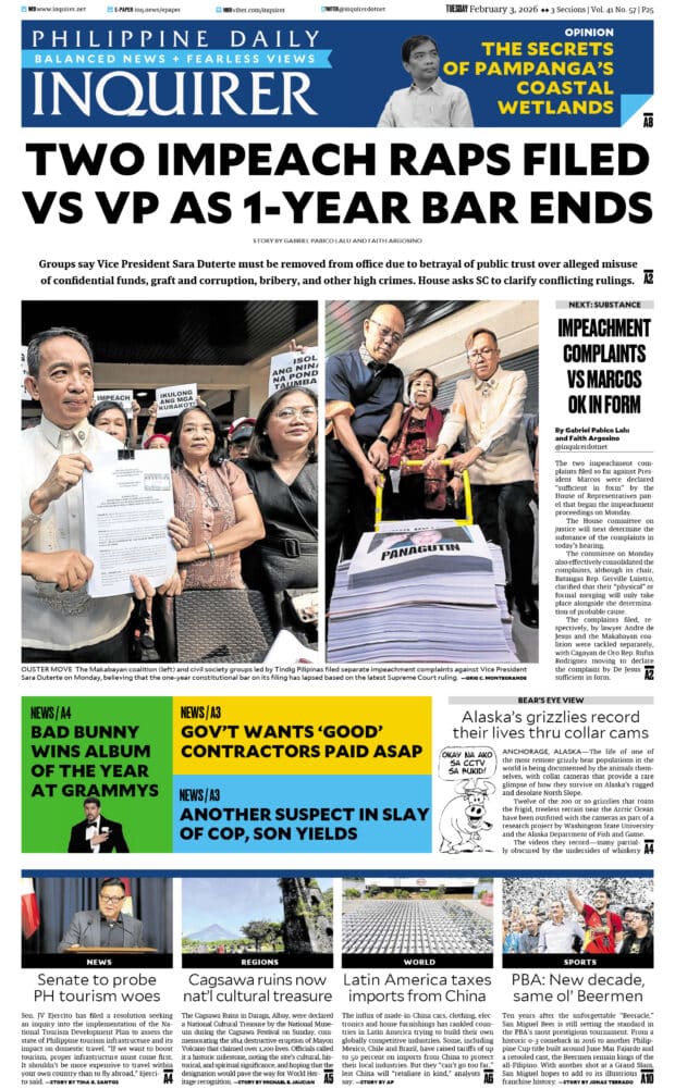 Today’s paper: February 3, 2026