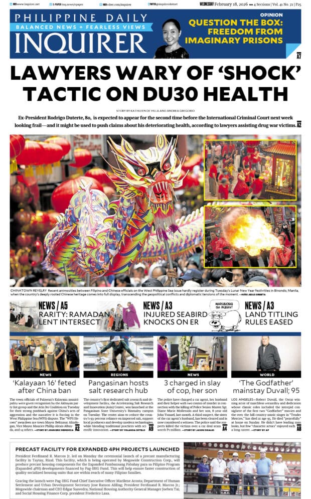 Today’s paper: February 18, 2026