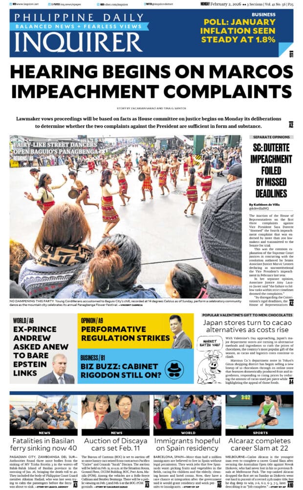 Today’s paper: February 2, 2026