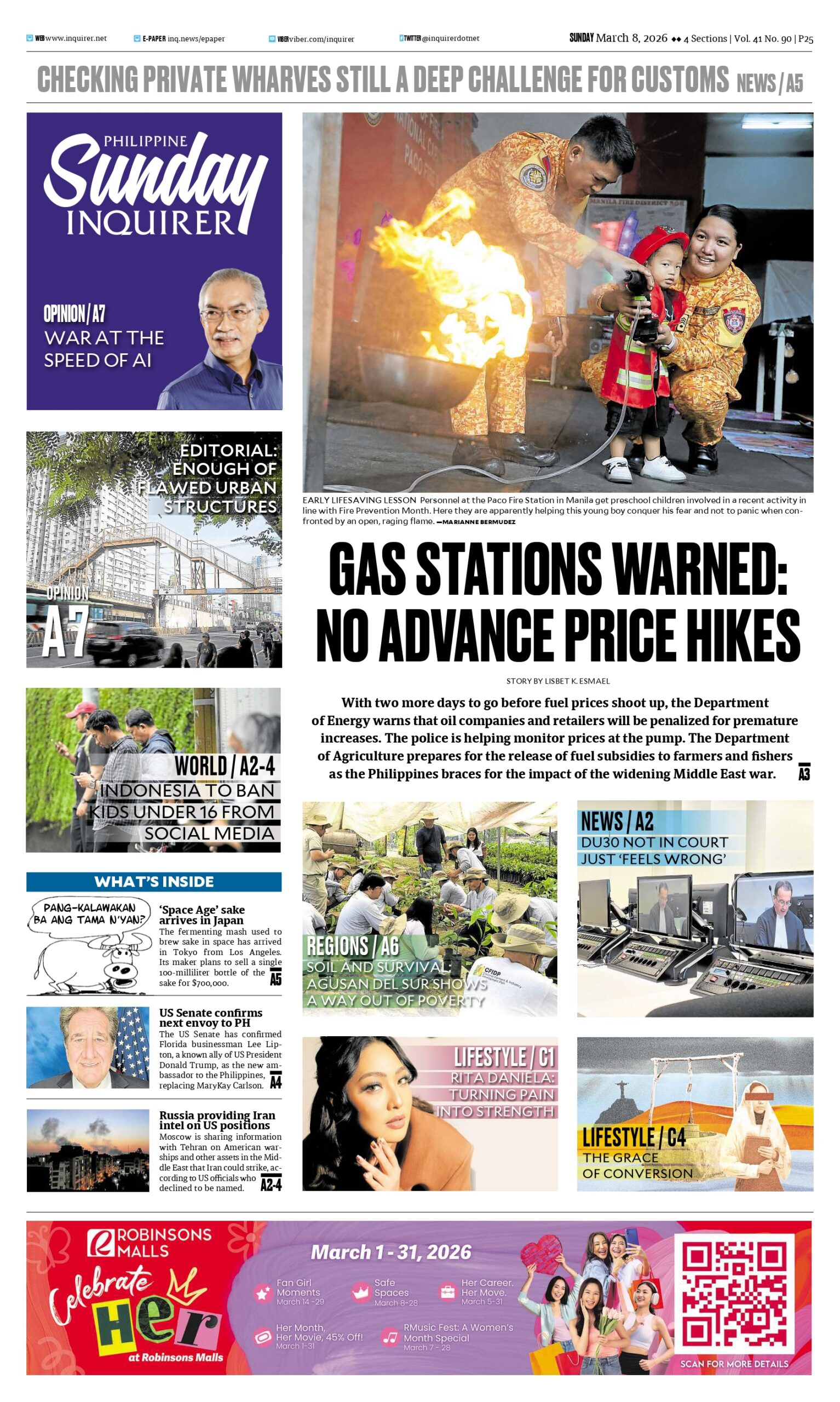 Today’s paper: March 8, 2026