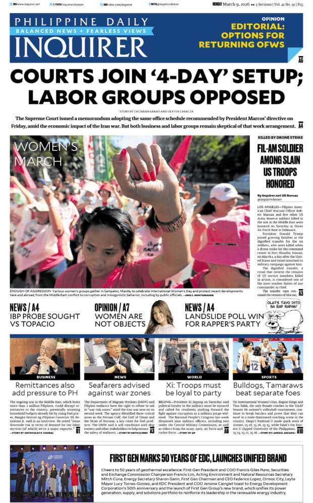Today’s paper: March 9, 2026