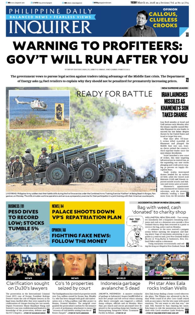 Today’s paper: March 10, 2026