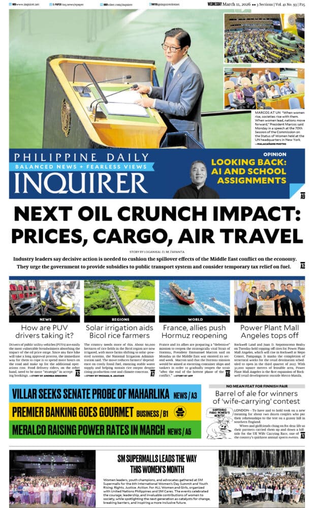 Today’s paper: March 11, 2026