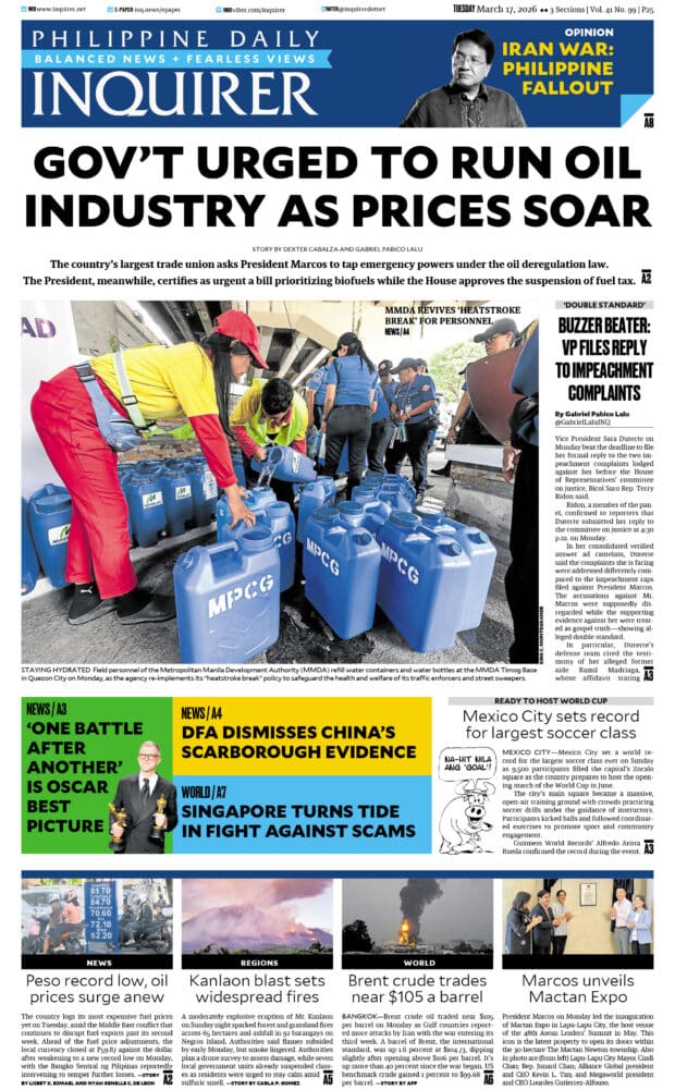 Today’s paper: March 17, 2026