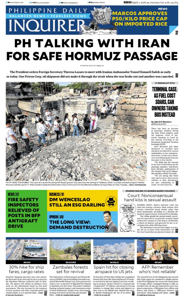 Today’s Paper: April 1, 2026