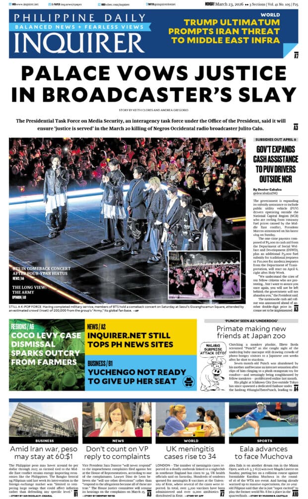 Today’s paper: March 23, 2026