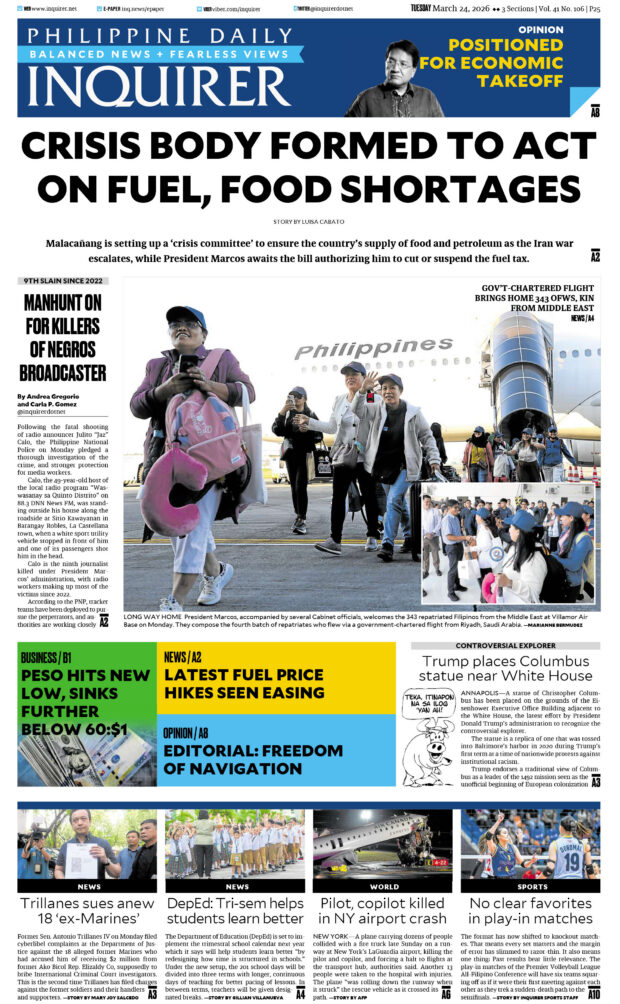 Today’s paper: March 24, 2026