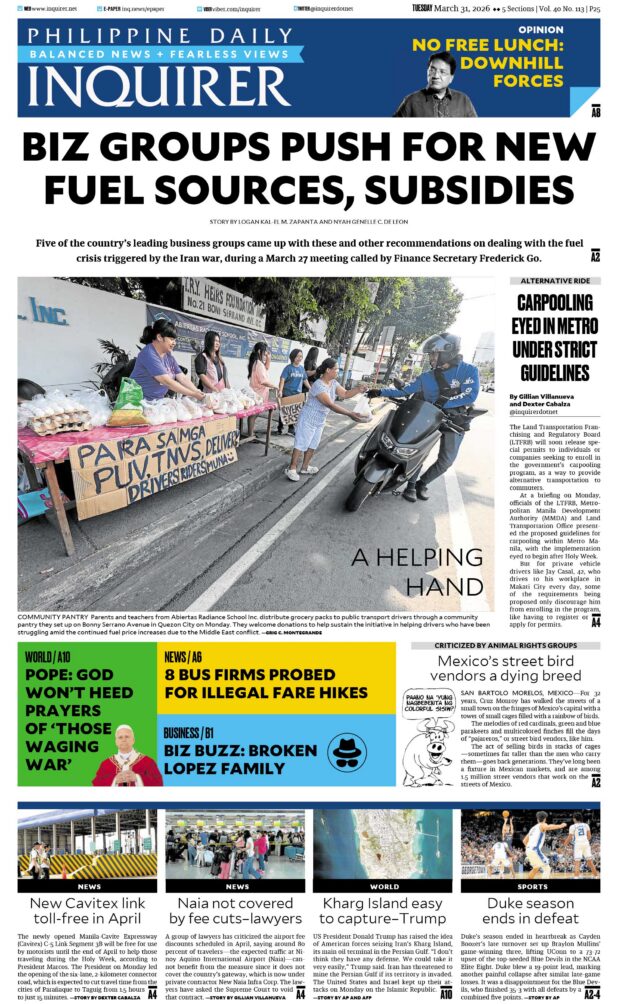 Today’s Paper: March 31, 2026
