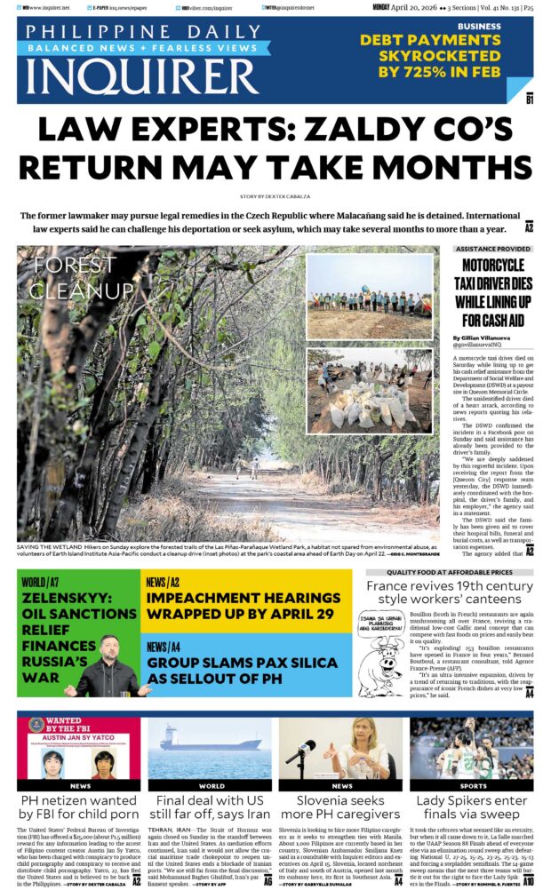 Today’s Paper: April 20, 2026
