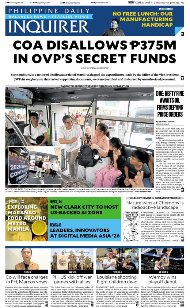 Today’s Paper: April 21, 2026