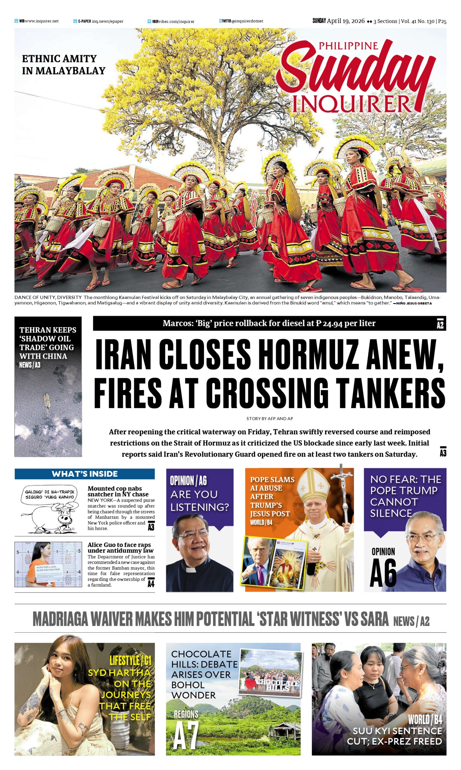 Today’s Paper: April 19, 2026
