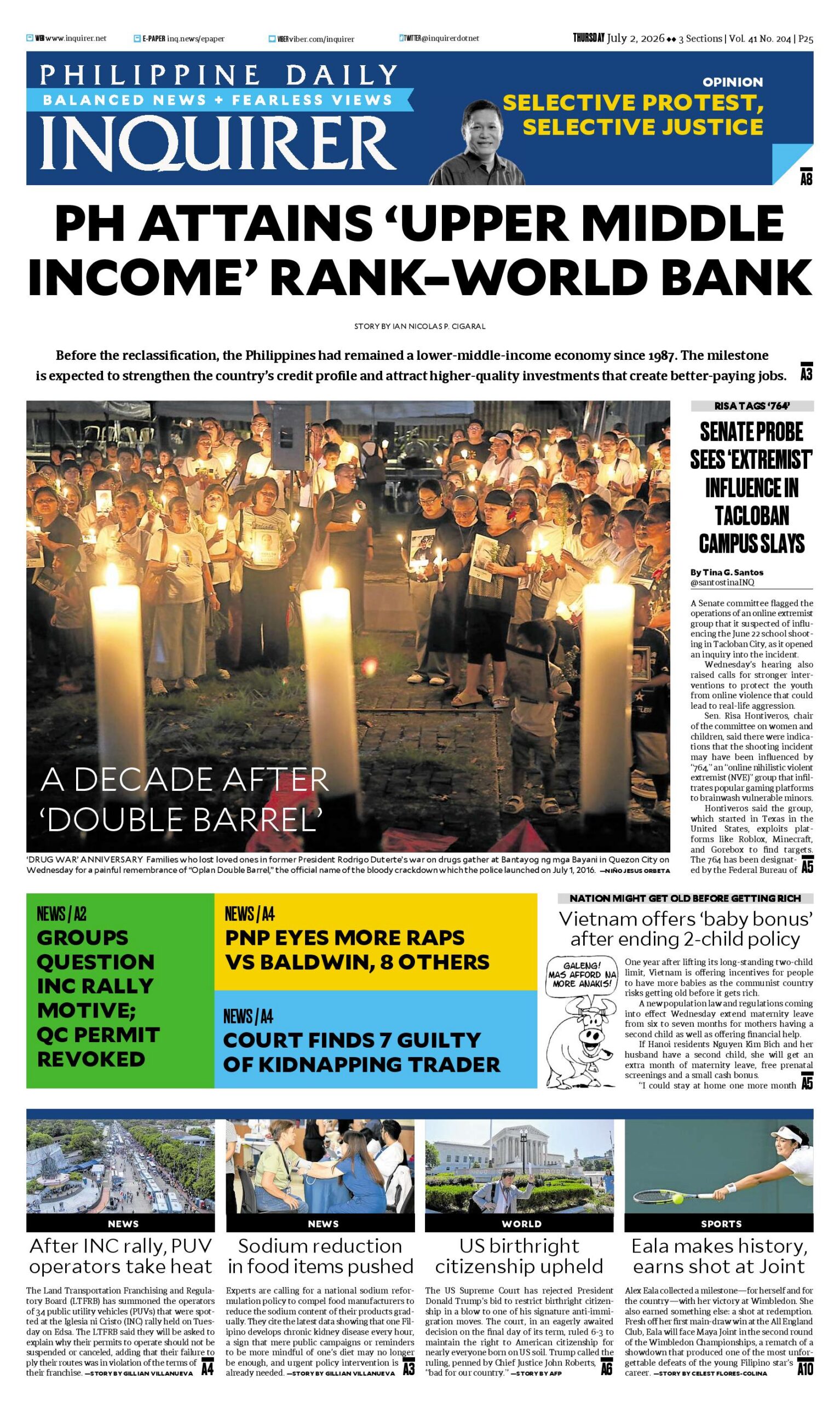 Today’s Paper: July 1, 2026