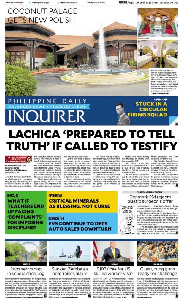 Today’s Paper: August 26, 2026