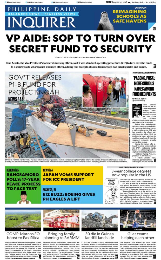 Today’s Paper: August 24, 2026