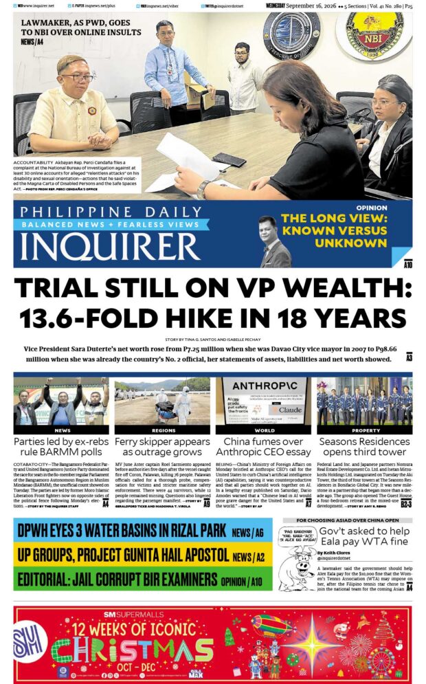 Today’s Paper: September 16, 2026